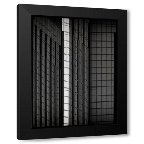 Archi Abstract Black Modern Wood Framed Art Print with Double Matting by Guillemot, Mathilde
