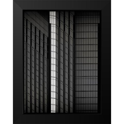 Archi Abstract Black Modern Wood Framed Art Print by Guillemot, Mathilde