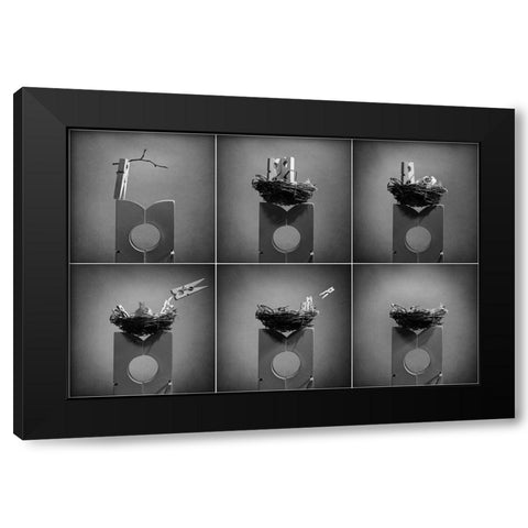 The Nest Black Modern Wood Framed Art Print with Double Matting by Ivanova, Victoria
