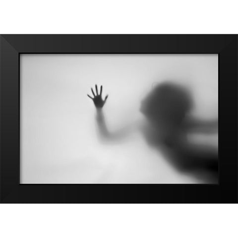 Dream Of Flying Black Modern Wood Framed Art Print by Seita, Milena