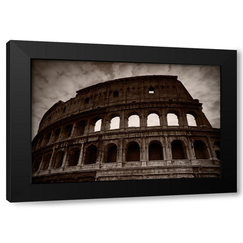 Colosseum Black Modern Wood Framed Art Print with Double Matting by Nielsen, Stefan