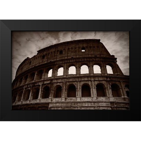 Colosseum Black Modern Wood Framed Art Print by Nielsen, Stefan