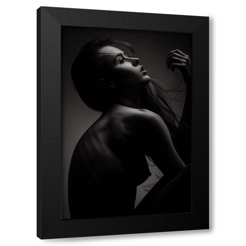 Sensuality Black Modern Wood Framed Art Print by Krystynek MQEP, Martin
