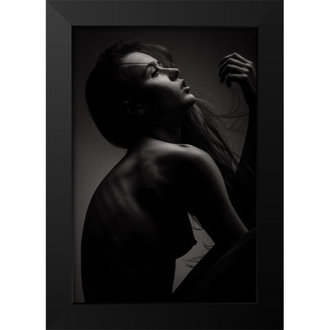 Sensuality Black Modern Wood Framed Art Print by Krystynek MQEP, Martin