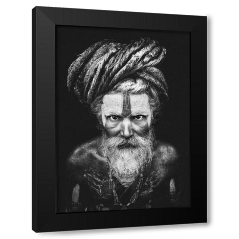 Face The Sadhu ... Black Modern Wood Framed Art Print by Abdulazim, Ahmed