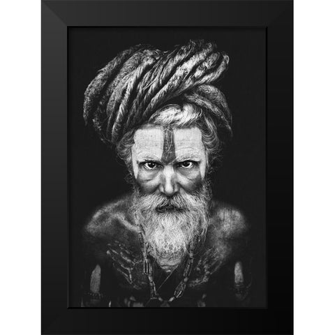 Face The Sadhu ... Black Modern Wood Framed Art Print by Abdulazim, Ahmed