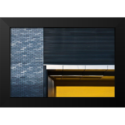 Yellow Shutter Black Modern Wood Framed Art Print by Wride, Linda