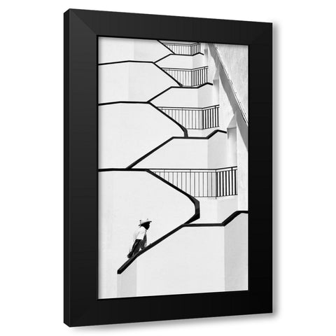 My Baby Left Me Black Modern Wood Framed Art Print by Correia, Rui