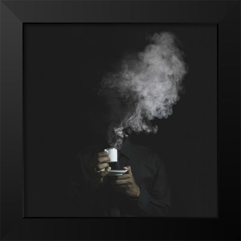 Coffee Black Modern Wood Framed Art Print by Ramon, Felipe