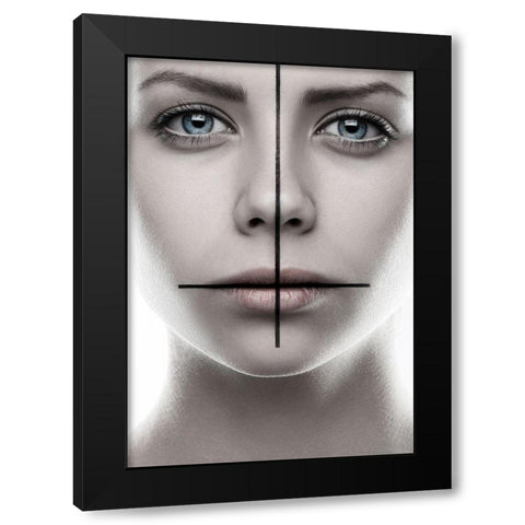 Mark Black Modern Wood Framed Art Print by Malikov, Alex