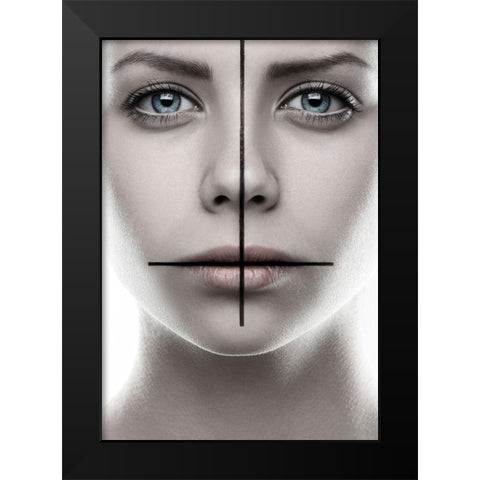Mark Black Modern Wood Framed Art Print by Malikov, Alex