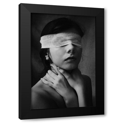 Vulnerable Black Modern Wood Framed Art Print by Ignatova, Desislava