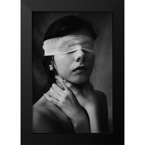 Vulnerable Black Modern Wood Framed Art Print by Ignatova, Desislava