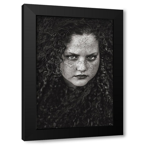 Agam Black Modern Wood Framed Art Print with Double Matting by Rozenzvig, Carmit