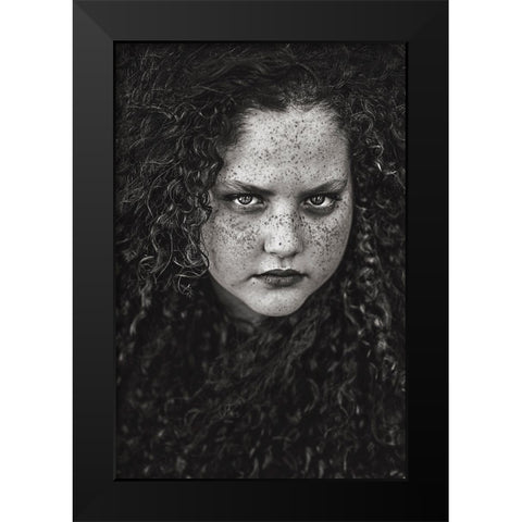 Agam Black Modern Wood Framed Art Print by Rozenzvig, Carmit