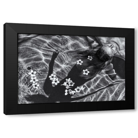 Frangipani Tree Black Modern Wood Framed Art Print by Salgado Gispert, Gloria
