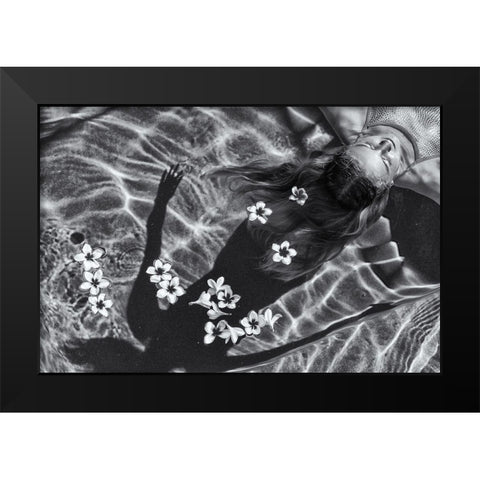 Frangipani Tree Black Modern Wood Framed Art Print by Salgado Gispert, Gloria