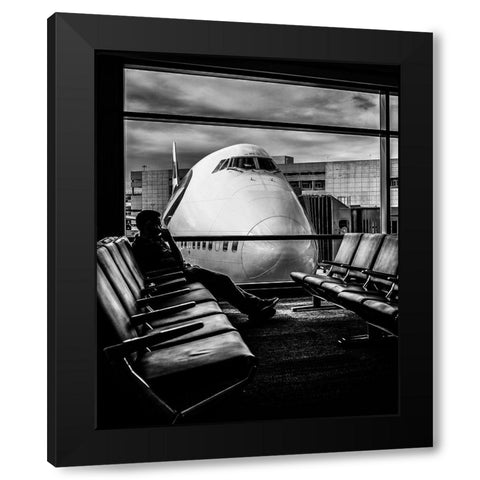 Last Call Black Modern Wood Framed Art Print with Double Matting by Majewski, Pawel