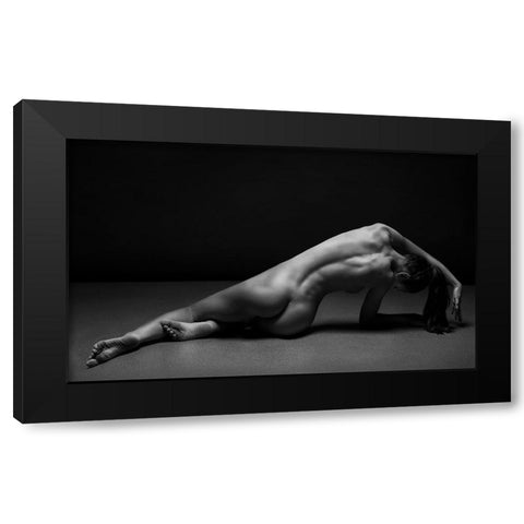 Bodyscape Black Modern Wood Framed Art Print with Double Matting by Belovodchenko, Anton