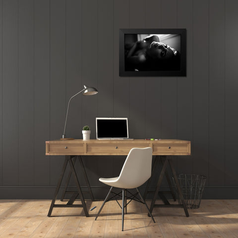 Sensuality Black Modern Wood Framed Art Print by Krystynek MQEP, Martin