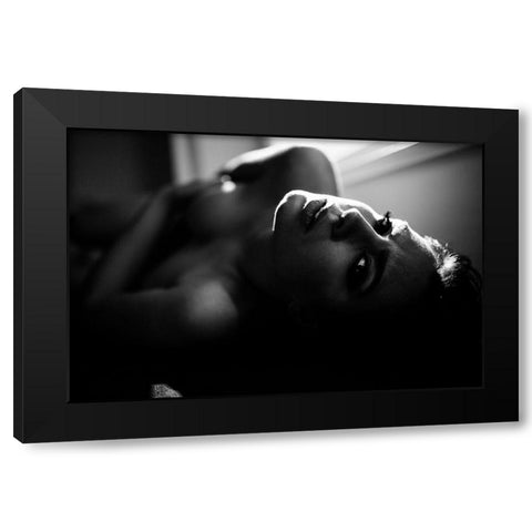 Sensuality Black Modern Wood Framed Art Print by Krystynek MQEP, Martin