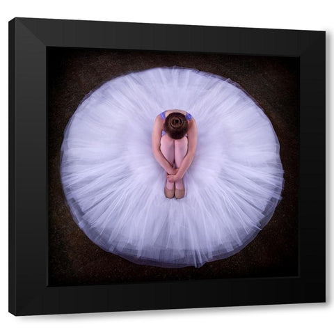 Young Ballerina Black Modern Wood Framed Art Print by Pentony MA, Pauline