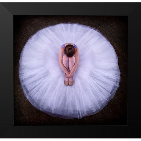 Young Ballerina Black Modern Wood Framed Art Print by Pentony MA, Pauline