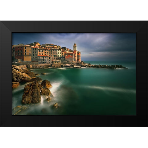 Tellaro... Black Modern Wood Framed Art Print by Browko, Krzysztof