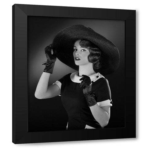 50 Beauty A French Elegance Black Modern Wood Framed Art Print with Double Matting by Allicot, Manu