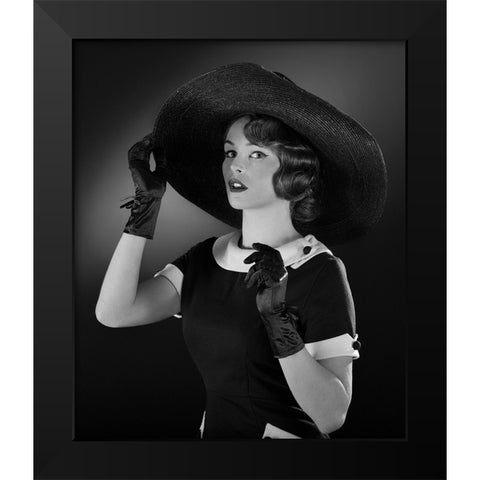 50 Beauty A French Elegance Black Modern Wood Framed Art Print by Allicot, Manu