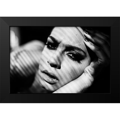 Sensuality Black Modern Wood Framed Art Print by Krystynek MQEP, Martin