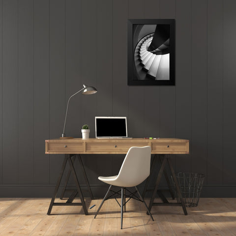 Next Level Black Modern Wood Framed Art Print by P Neto, Filipe