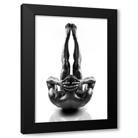 Metallic Nude 1 Black Modern Wood Framed Art Print by JLP