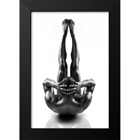 Metallic Nude 1 Black Modern Wood Framed Art Print by JLP