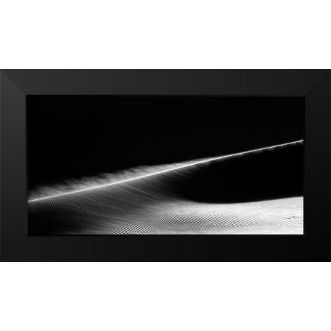 Desert Lines Black Modern Wood Framed Art Print by Waddah, Ahmed