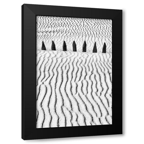 Little Silver Silence Black Modern Wood Framed Art Print by Abrantes, Paulo