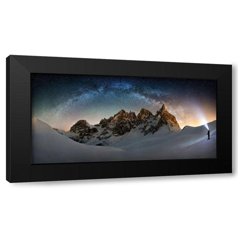 Hello Milky Way Black Modern Wood Framed Art Print by Nicholas Roemmelt, Dr.