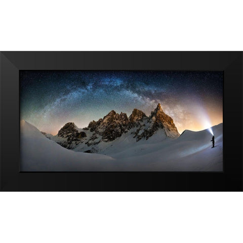 Hello Milky Way Black Modern Wood Framed Art Print by Nicholas Roemmelt, Dr.