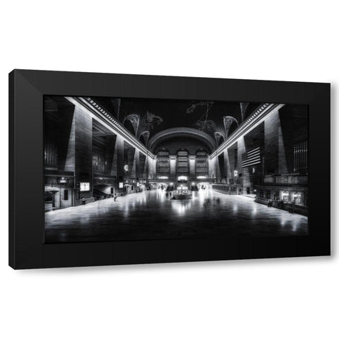 6:16 A.M. Black Modern Wood Framed Art Print by De La, Javier