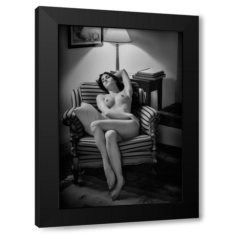 Sleeping Beauty Black Modern Wood Framed Art Print with Double Matting by Micheli, Fabrizio