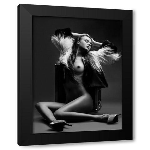 Sensuality Black Modern Wood Framed Art Print with Double Matting by Krystynek MQEP, Martin