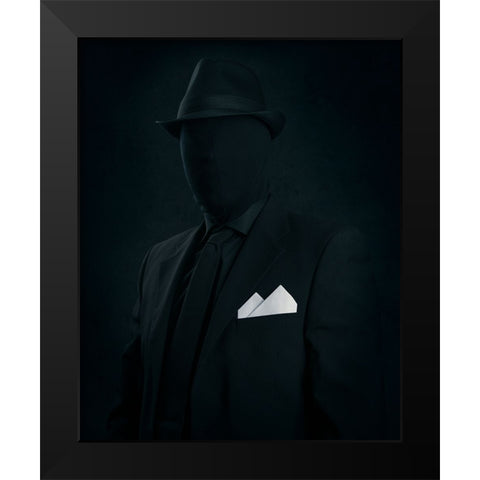Mr. Black Black Modern Wood Framed Art Print by Damsten, Petri