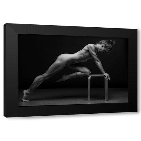 Bodyscape Black Modern Wood Framed Art Print by Belovodchenko, Anton