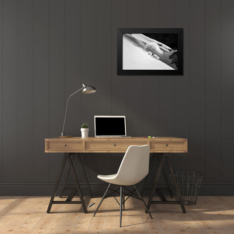 Cloud Of Snow Black Modern Wood Framed Art Print by Sanne, Jakob