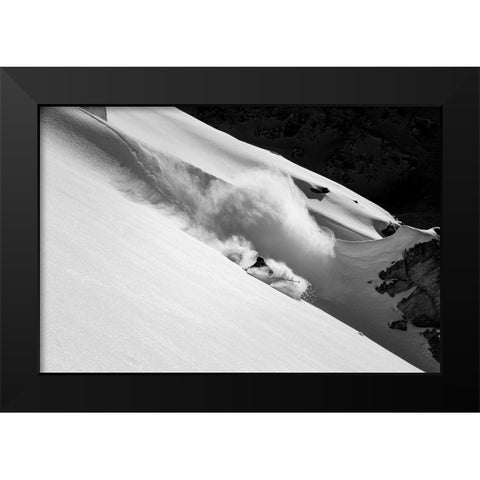 Cloud Of Snow Black Modern Wood Framed Art Print by Sanne, Jakob