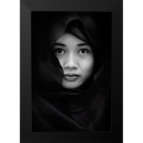 Yuliastuti Black Modern Wood Framed Art Print by Yudhi Winarno, Teguh