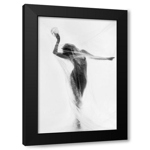 The Mask Dance Black Modern Wood Framed Art Print by Odorizzi, Patrick