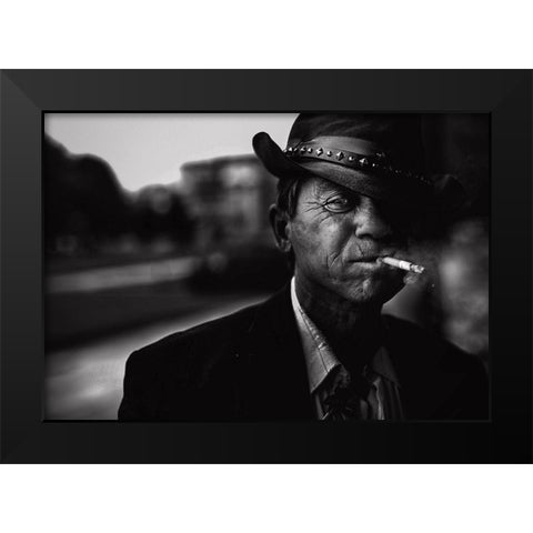 Untitled Black Modern Wood Framed Art Print by Jovanovic, Koki