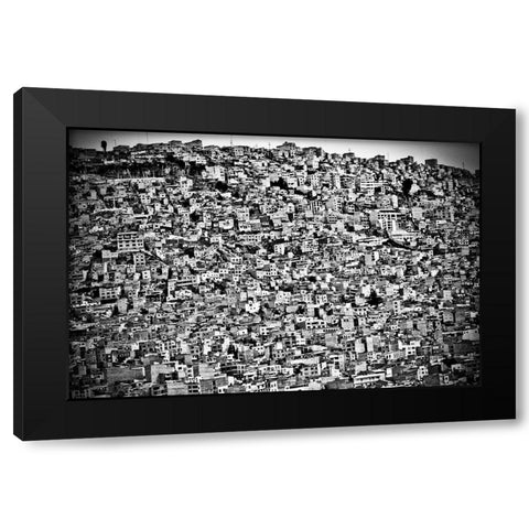 Favela Village In El Alto-La Paz-Bolivia Black Modern Wood Framed Art Print by Lindhe, Joel