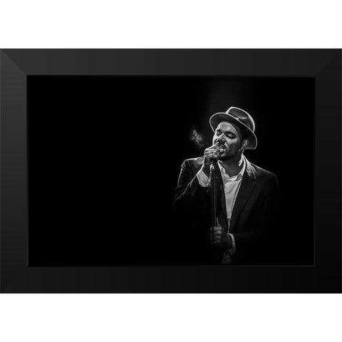 Ben Loncle Soul Black Modern Wood Framed Art Print by L, Christophe